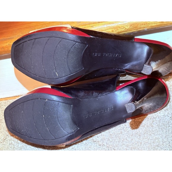 Bandolino‎ Black, Tan And Red High Heels open toe Size 6M - Picture 7 of 7